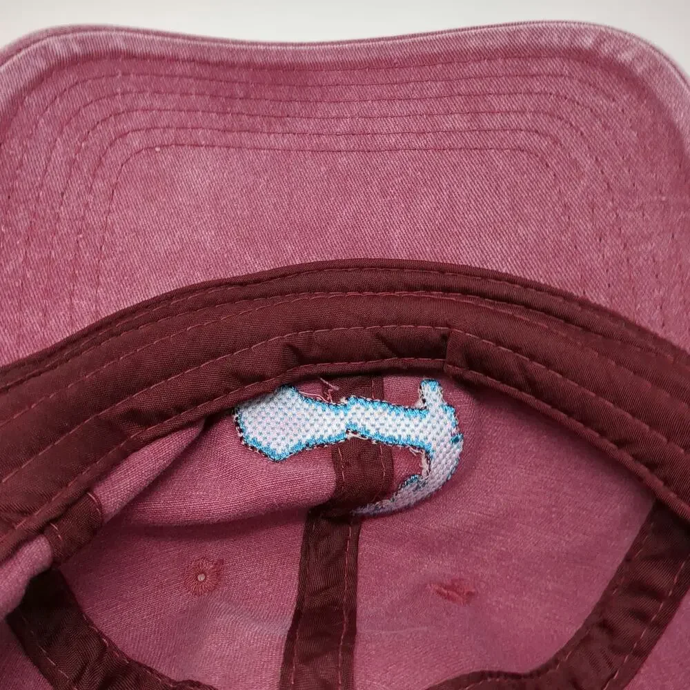 Baseball Cap Red Blue One Size Cape Cod Map Embroidered Hat Slideback Strap